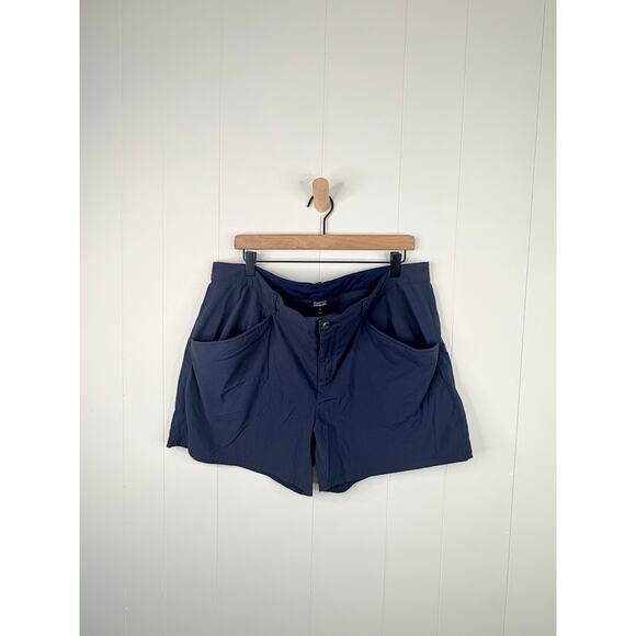Patagonia Womens Quandry Nena Hiking Shorts Plus Size 16 Navy Blue 5" - Picture 4 of 12
